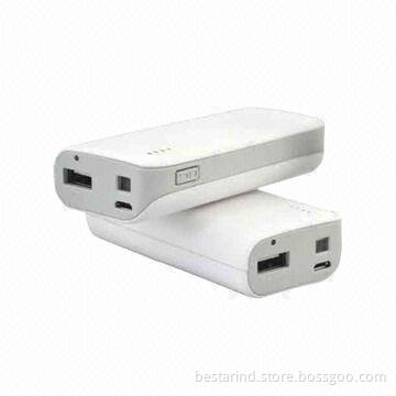 Mobile power banks with flashlight